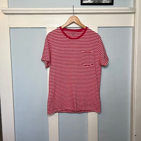 J. Crew Red & White Stripe T-Shirt - Picture 1 of 6